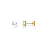 THOMAS SABO Gold Ear studs with white zirconia in brilliant cut TH2301Y