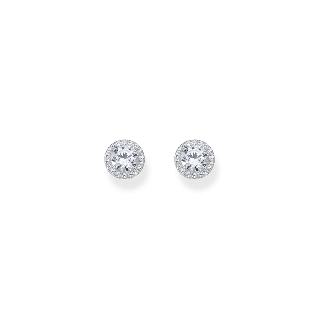 THOMAS SABO Halo ear studs with zirconia in brilliant cut TH2304