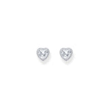 THOMAS SABO Heart-shaped halo ear studs with zirconia TH2305