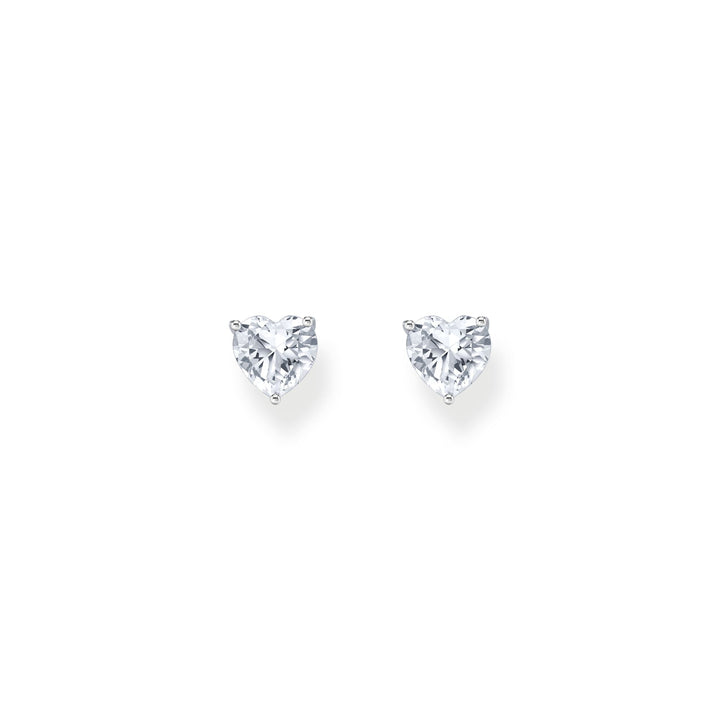 THOMAS SABO Ear studs heart-shaped with white zirconia TH2306