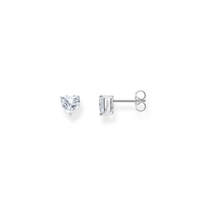 THOMAS SABO Ear studs heart-shaped with white zirconia TH2306