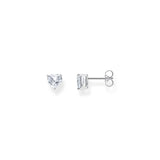 THOMAS SABO Ear studs heart-shaped with white zirconia TH2306