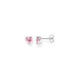 THOMAS SABO Ear studs heart-shaped with pink zirconia TH2306P