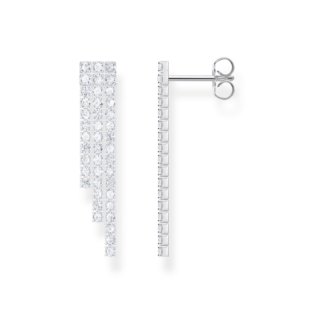 THOMAS SABO Earrings in waterfall design with white zirconia TH2309