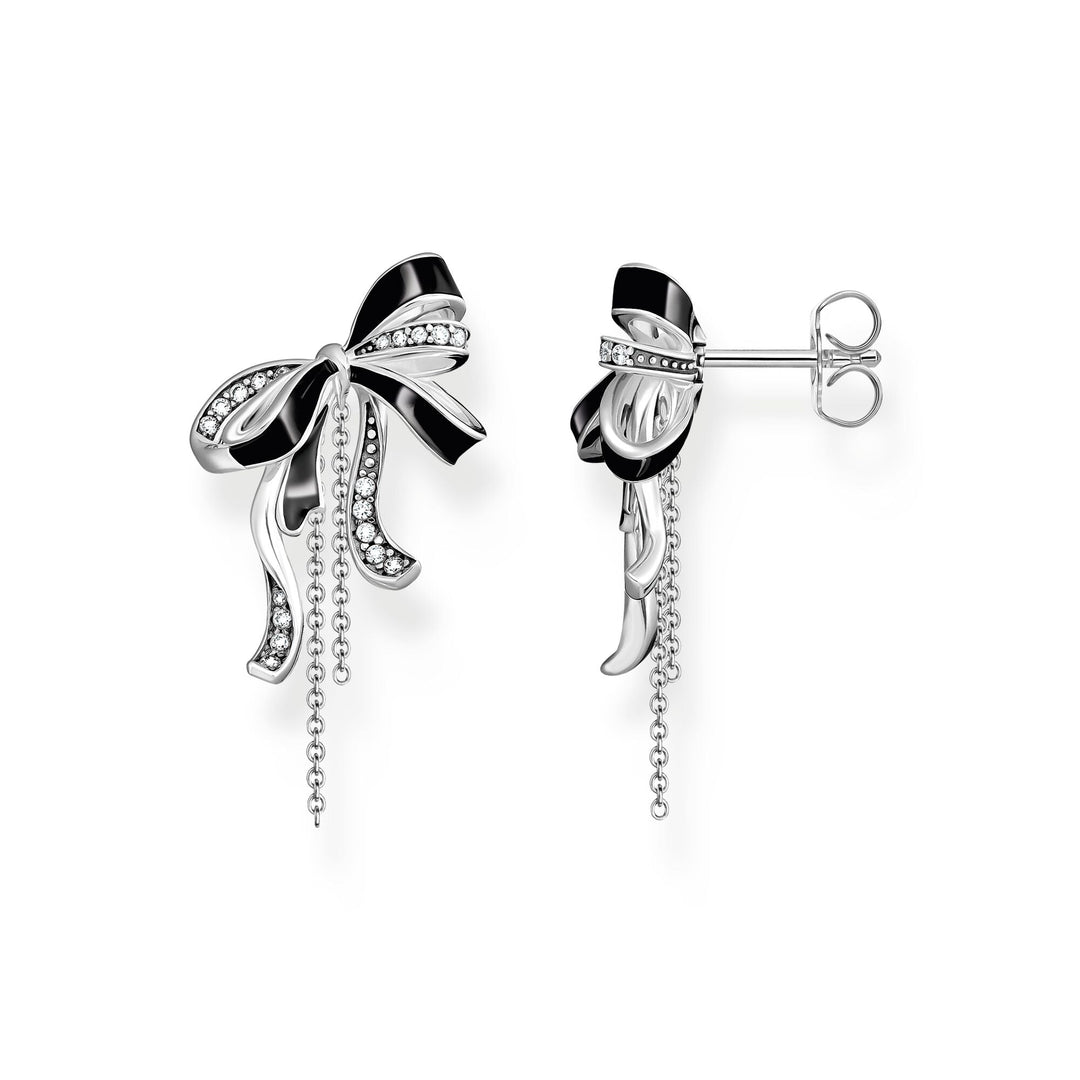 THOMAS SABO Romance bow earrings blackened TH2310