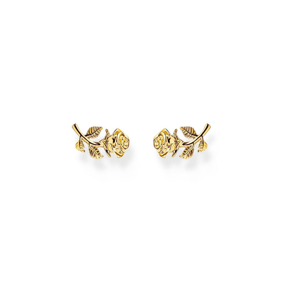 THOMAS SABO Romance Ear studs Gold Rose TH2314Y