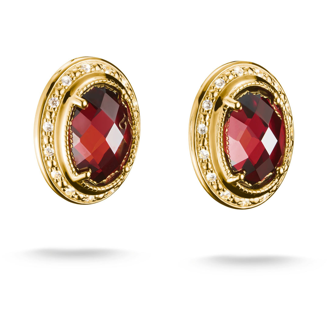 THOMAS SABO Clip Earrings with Red Stones TH2331REY