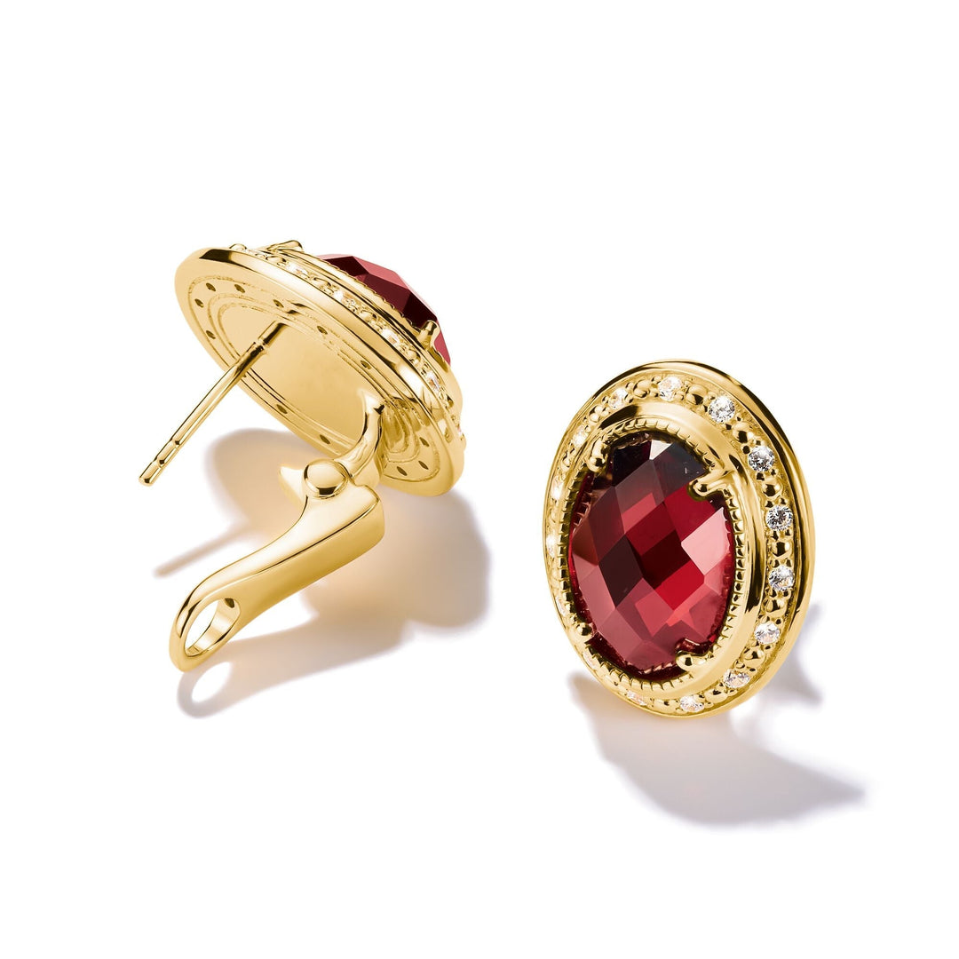 THOMAS SABO Clip Earrings with Red Stones TH2331REY