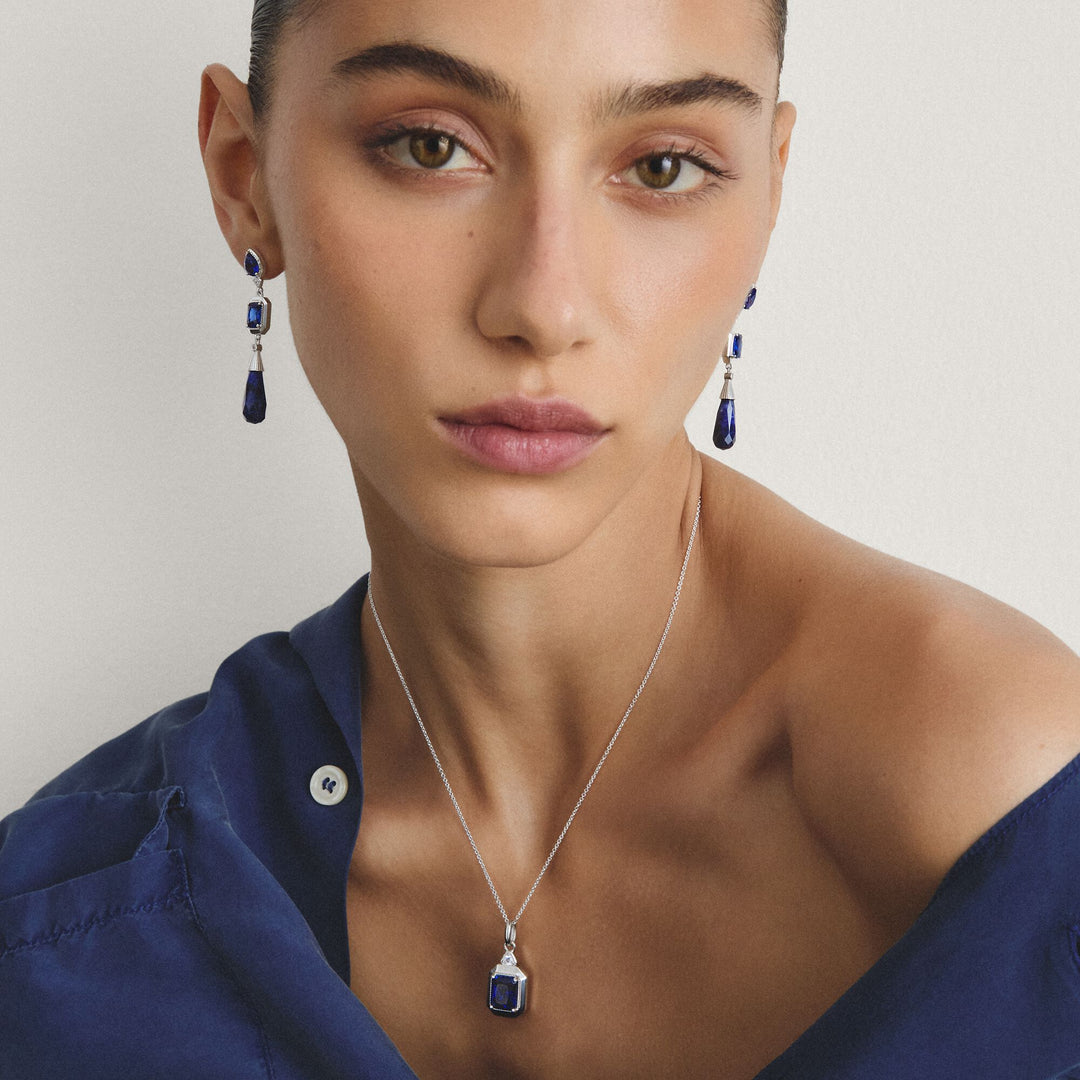 THOMAS SABO Earrings with Stones TH2332BLU