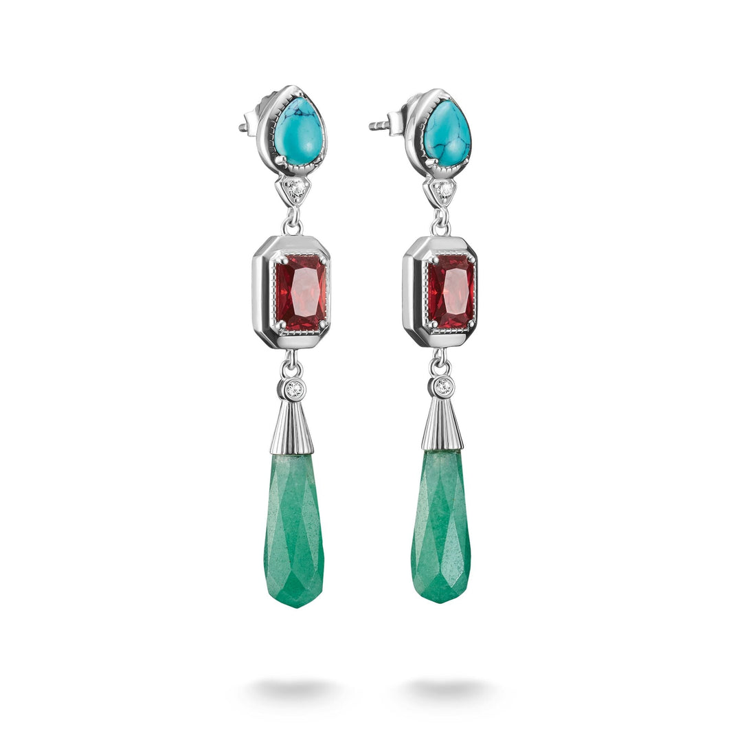 THOMAS SABO Elyndra Earrings with Multicolored Stones TH2332GR