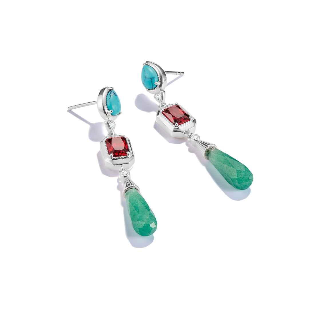 THOMAS SABO Elyndra Earrings with Multicolored Stones TH2332GR