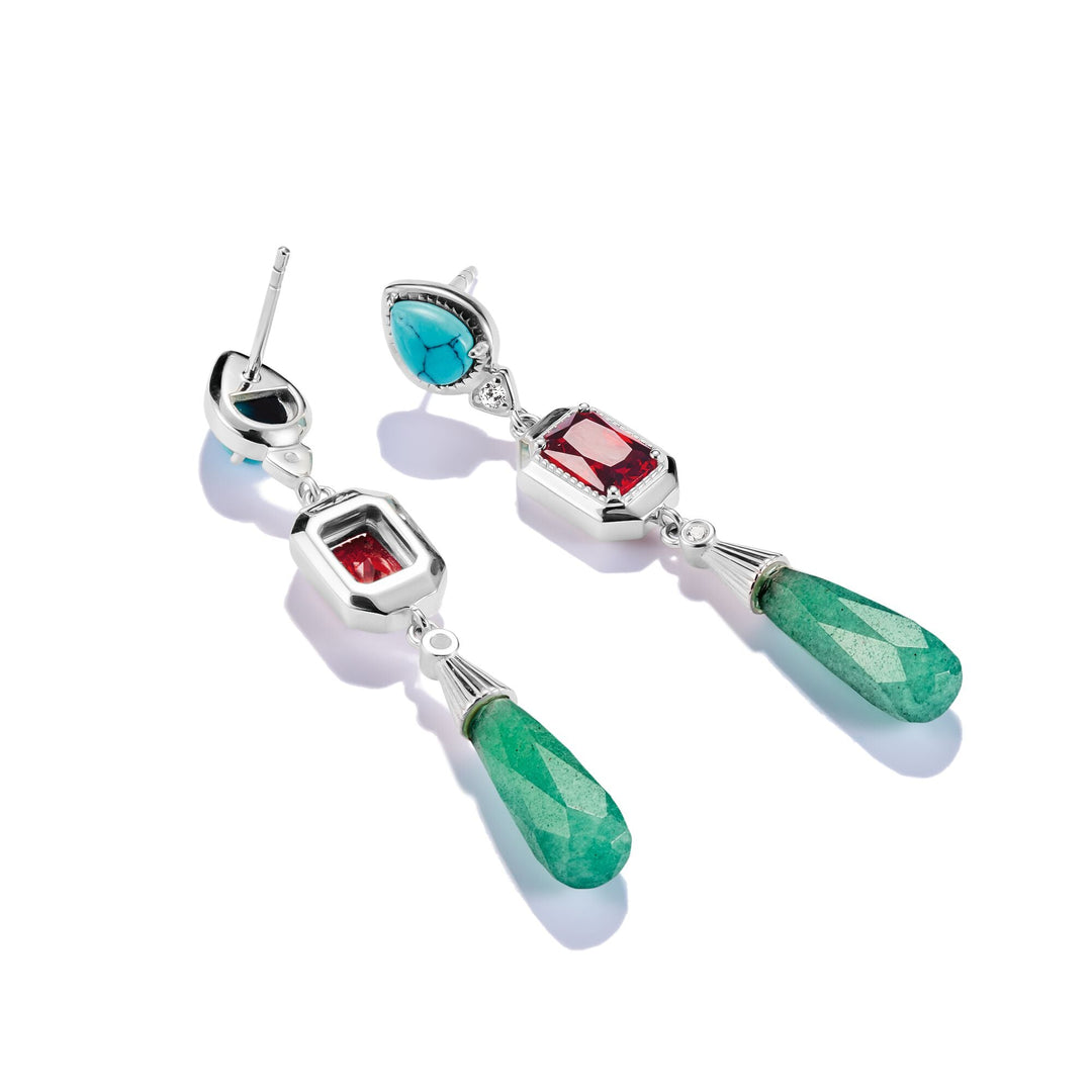 THOMAS SABO Elyndra Earrings with Multicolored Stones TH2332GR