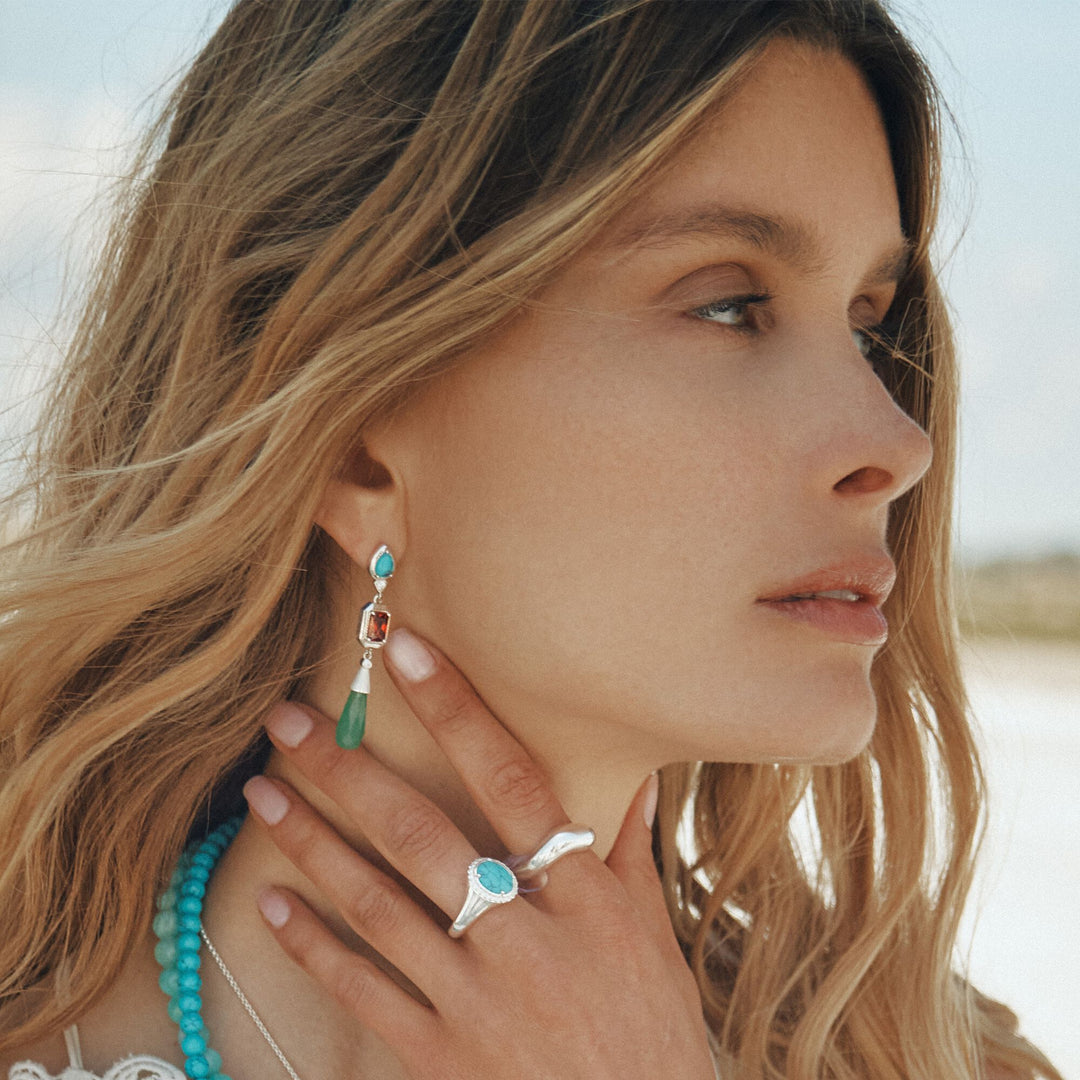THOMAS SABO Elyndra Earrings with Multicolored Stones TH2332GR