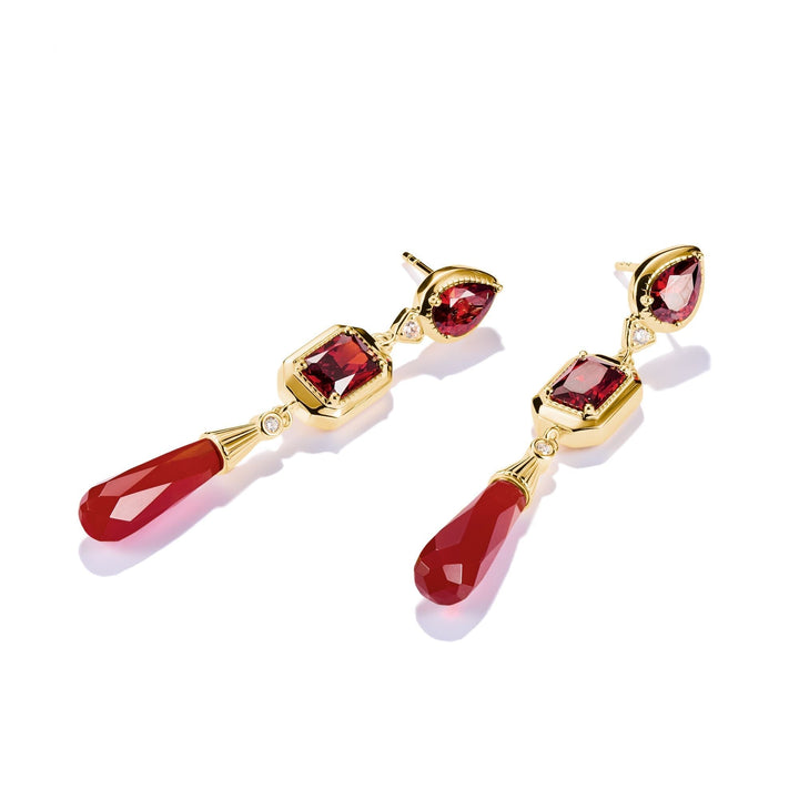 THOMAS SABO Elyndra Earrings with Red Stones TH2332REY