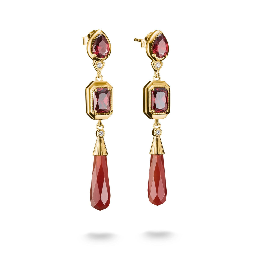 THOMAS SABO Elyndra Earrings with Red Stones TH2332REY
