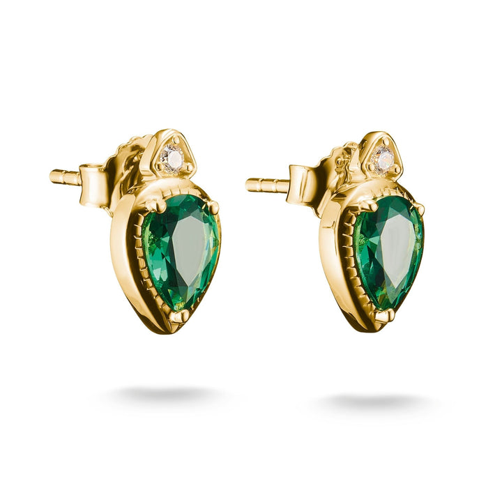 THOMAS SABO Stud Earrings with Green Stones TH2333GRY