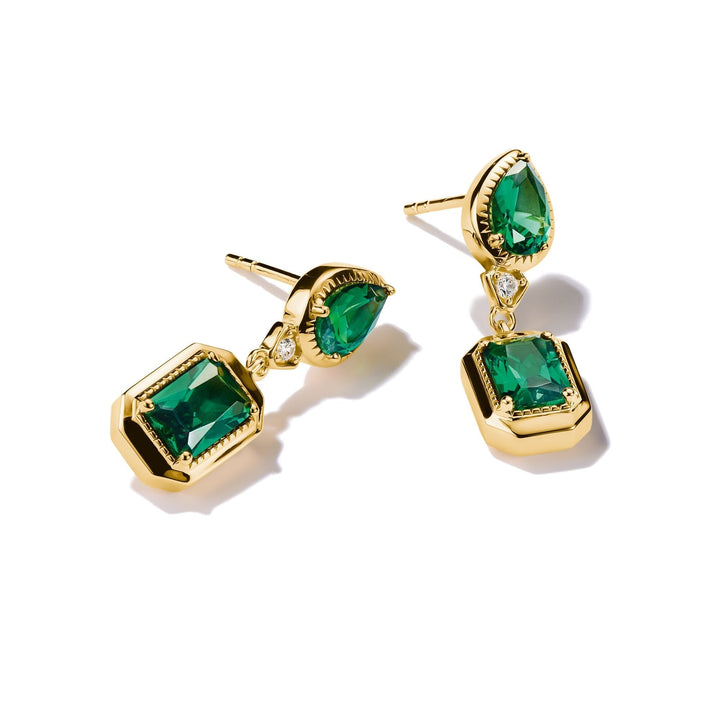 THOMAS SABO Earrings with Green Stones TH2334GRY