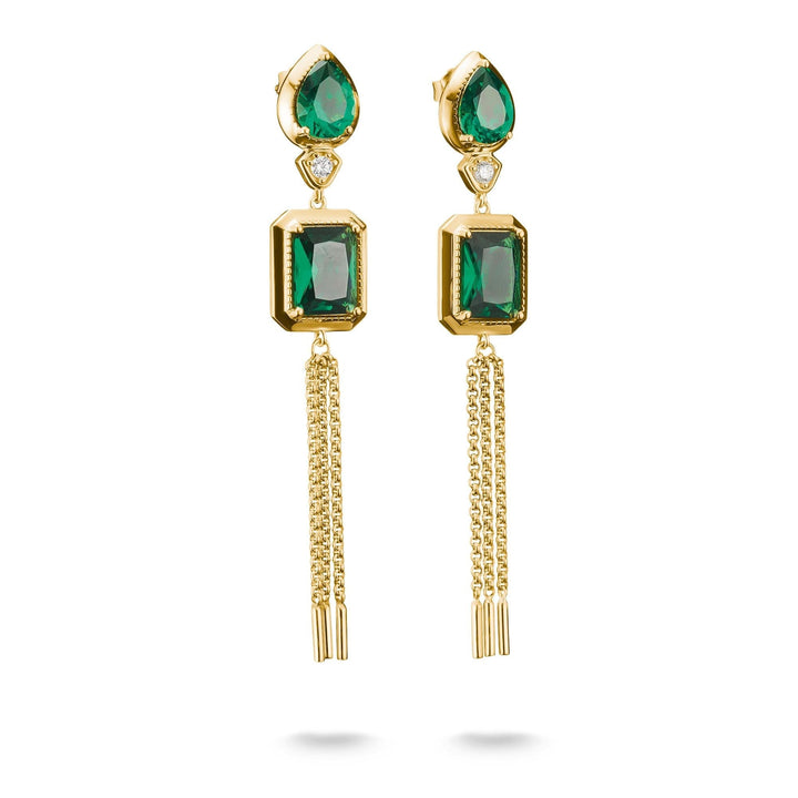 THOMAS SABO Earrings with Green Stones TH2336GRY