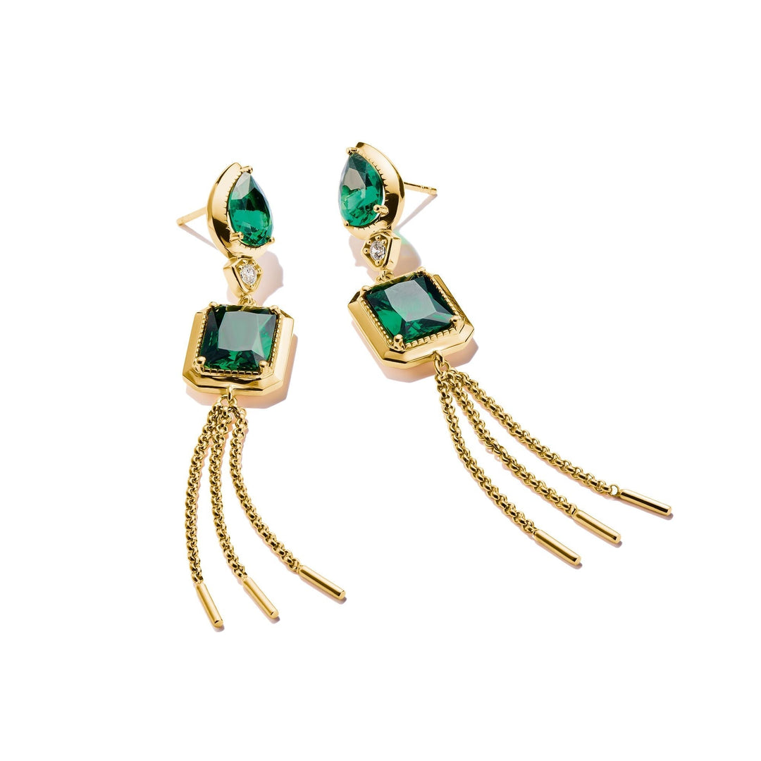THOMAS SABO Earrings with Green Stones TH2336GRY