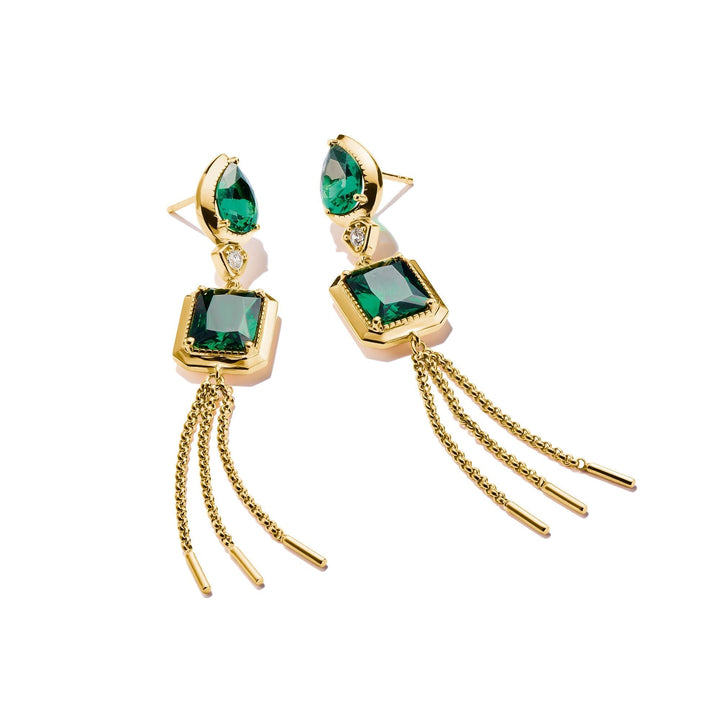 THOMAS SABO Earrings with Green Stones TH2336GRY