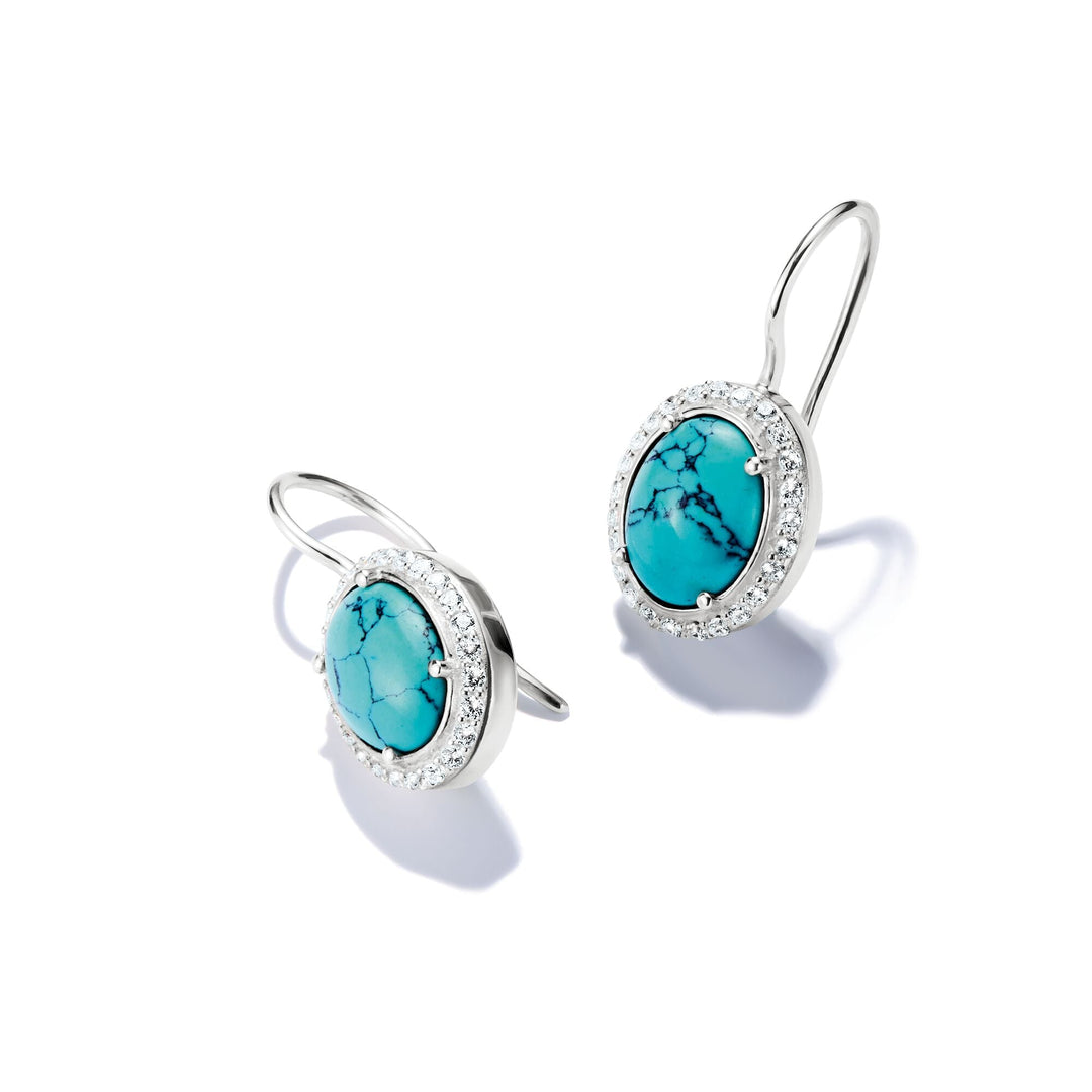 THOMAS SABO Earrings with Turquoise Oval Stones TH2337TU