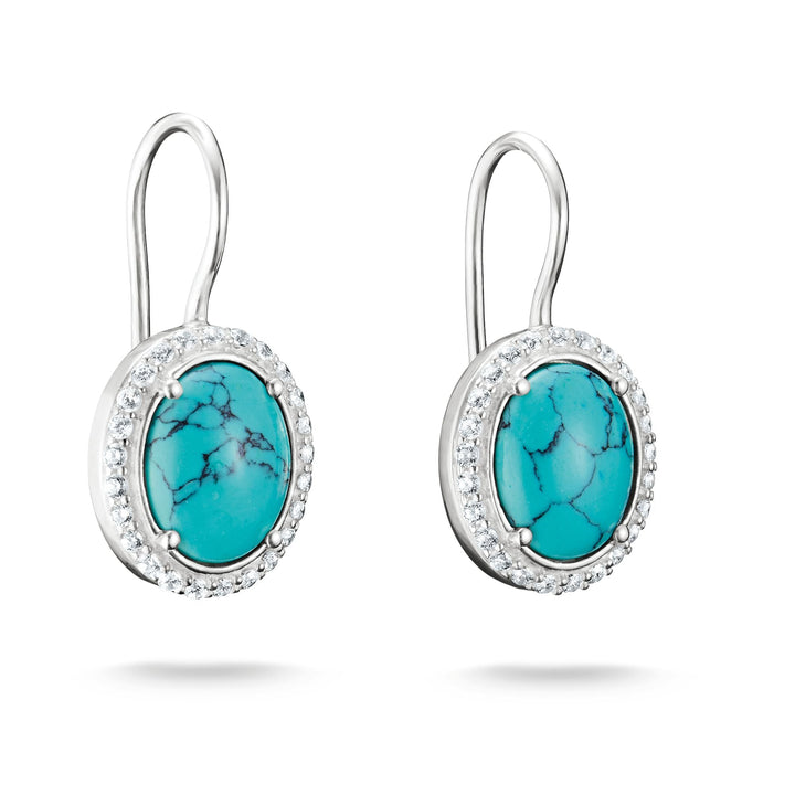 THOMAS SABO Earrings with Turquoise Oval Stones TH2337TU