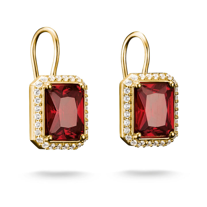 THOMAS SABO Earrings with Red Octagonal Stones TH2338REY