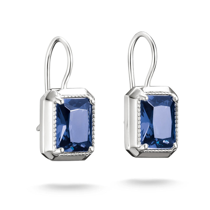 THOMAS SABO Earrings with Nanocrystal in Octagon Cut TH2339BLU