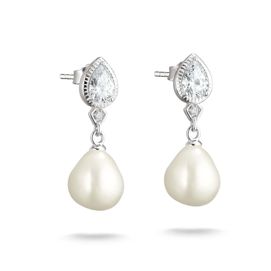 THOMAS SABO Earrings Pearl with Zirconia in Teardrop Shape TH2349