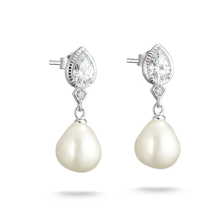 THOMAS SABO Earrings Pearl with Zirconia in Teardrop Shape TH2349