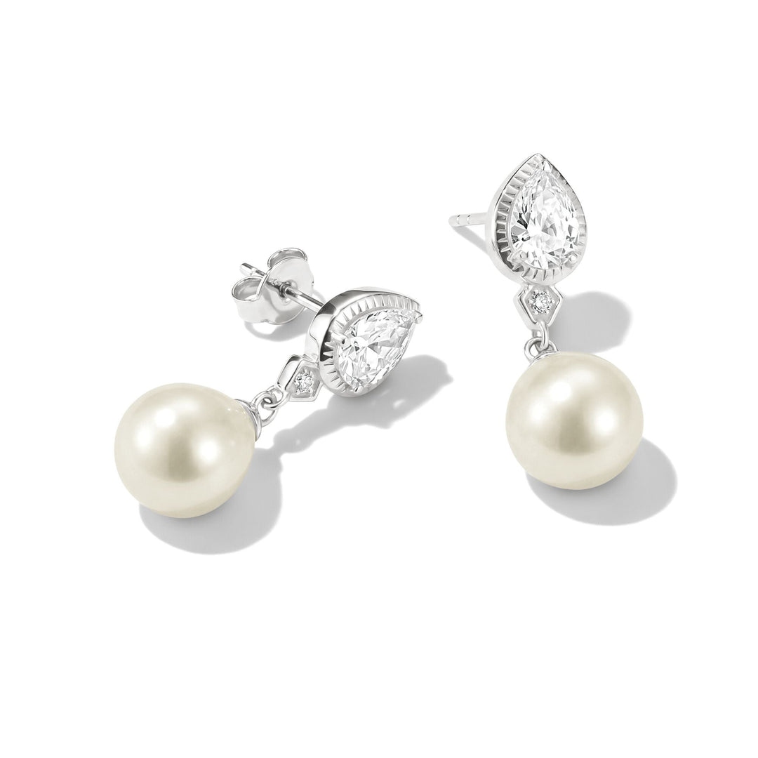 THOMAS SABO Earrings Pearl with Zirconia in Teardrop Shape TH2349