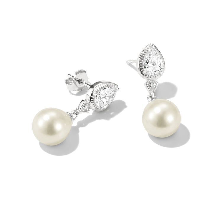 THOMAS SABO Earrings Pearl with Zirconia in Teardrop Shape TH2349