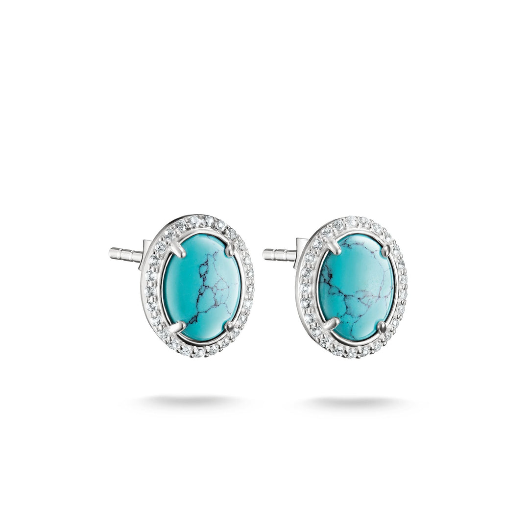 THOMAS SABO Ear Studs with Imitation Turquoise and Zirconia TH2354TU