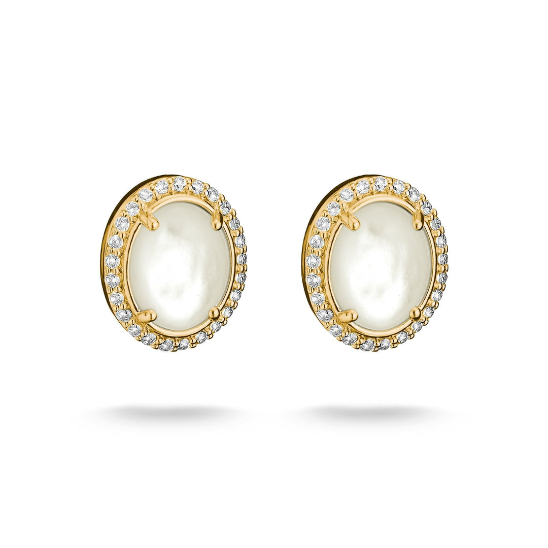 THOMAS SABO Ear studs mother-of-pearl with zirconia TH2354MY