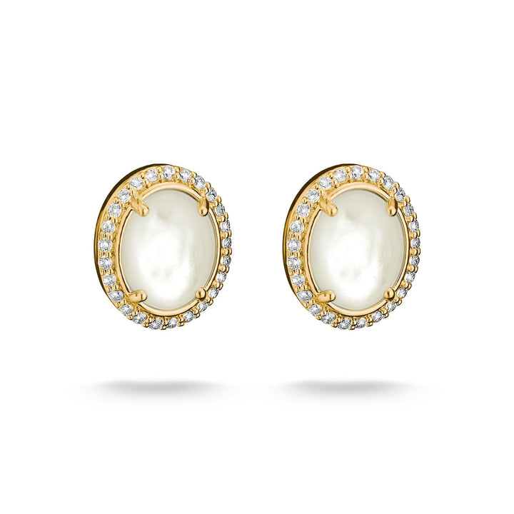 THOMAS SABO Ear studs mother-of-pearl with zirconia TH2354MY