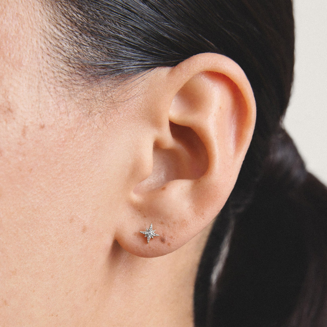 Thomas Sabo Stud earrings star with zirconia TH2370