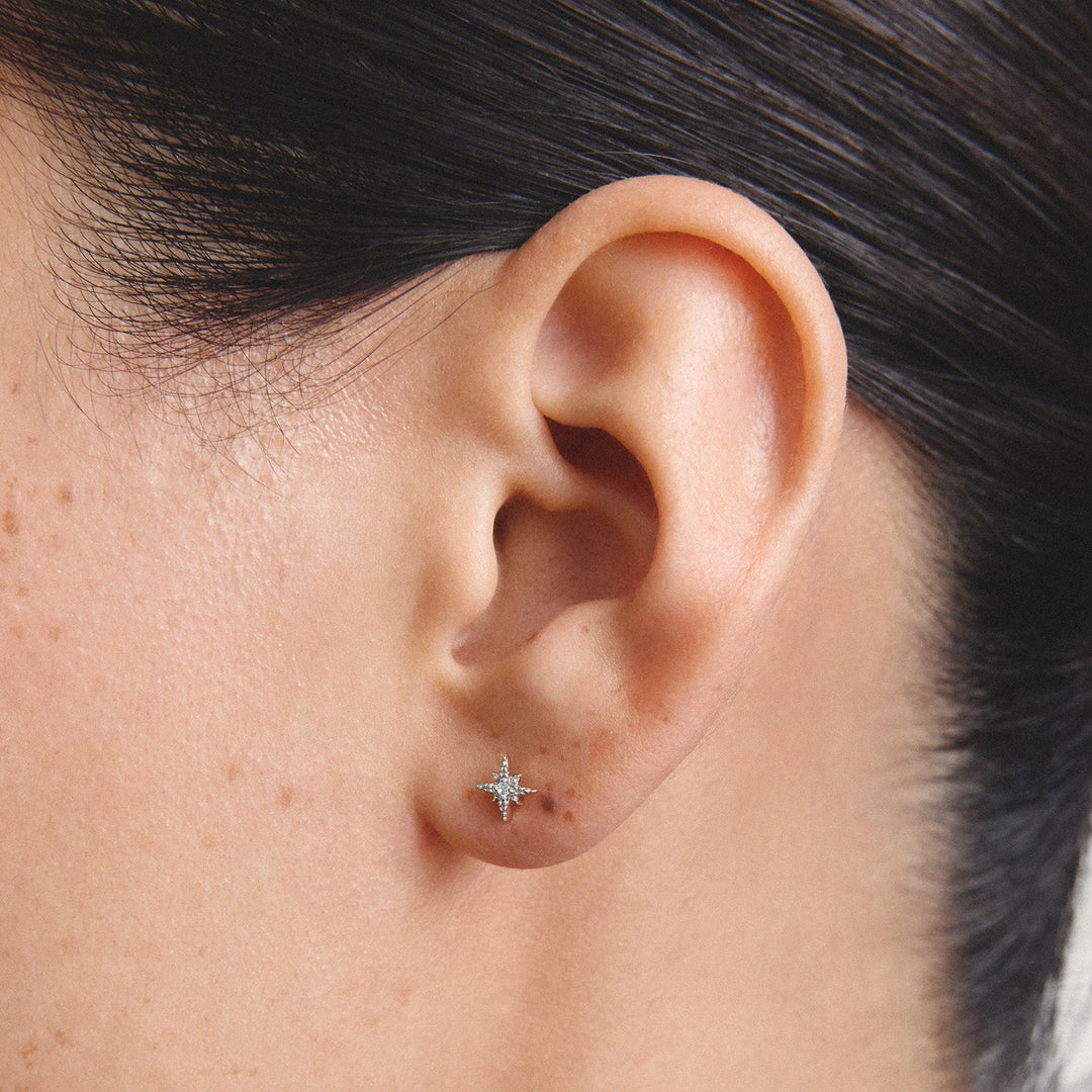 Thomas Sabo Stud earrings star with zirconia TH2370