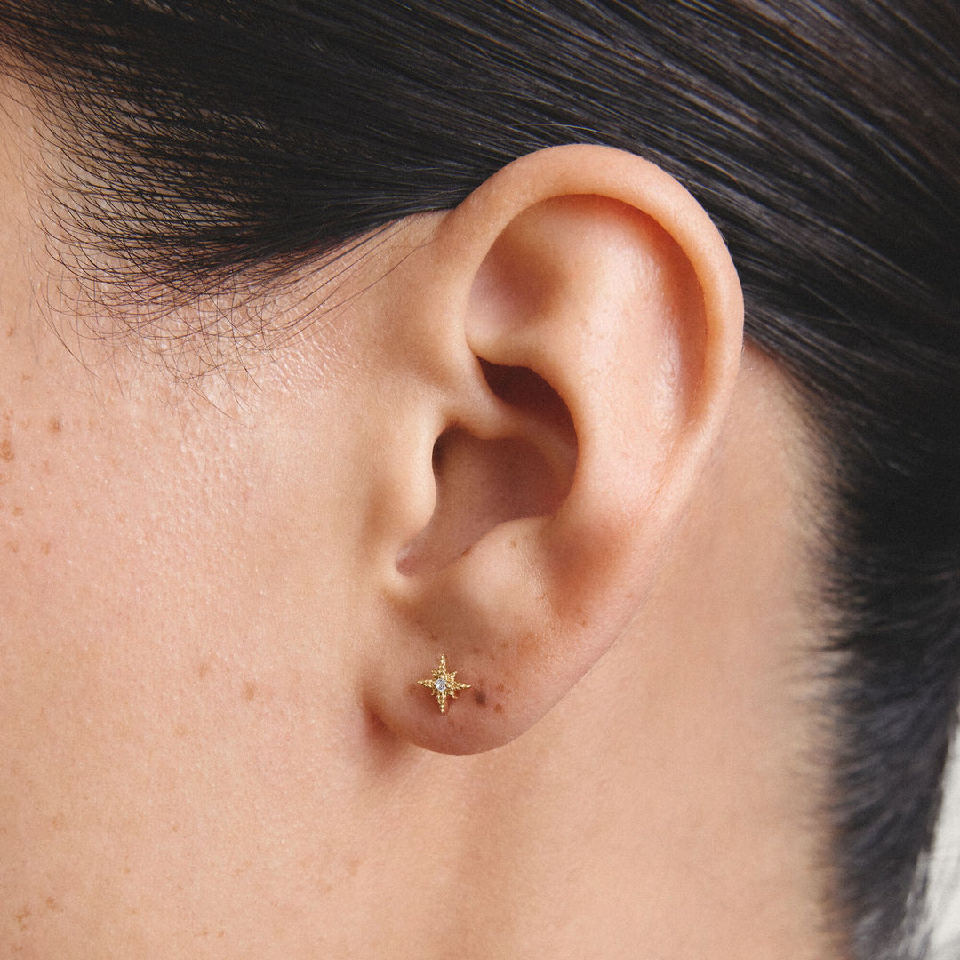 Thomas Sabo Stud earrings star with zirconia TH2370MY