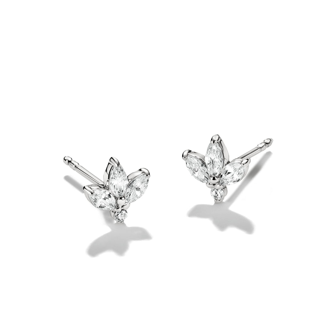Thomas Sabo Stud earrings flower with zirconia in teardrop shape TH2371