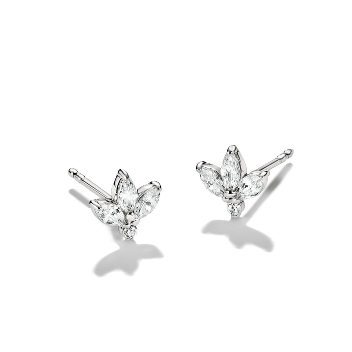 Thomas Sabo Stud earrings flower with zirconia in teardrop shape TH2371
