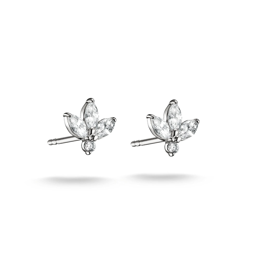 Thomas Sabo Stud earrings flower with zirconia in teardrop shape TH2371