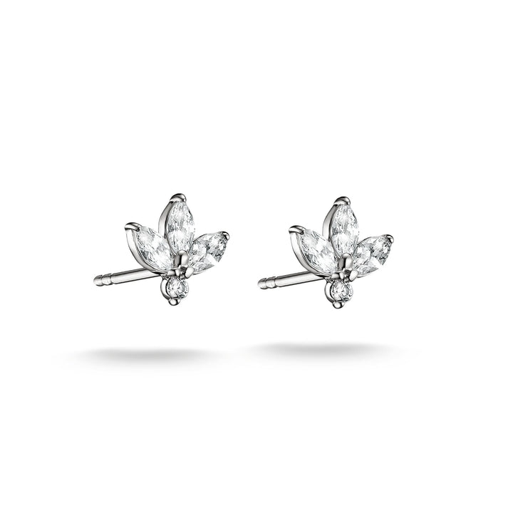 Thomas Sabo Stud earrings flower with zirconia in teardrop shape TH2371