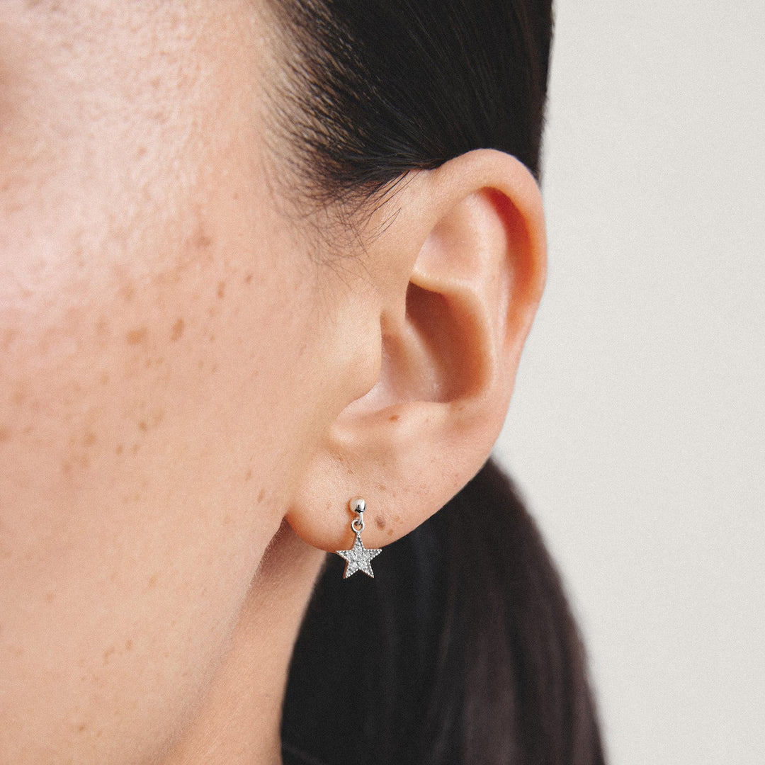 Thomas Sabo Stud earrings moon and star with zirconia TH2374
