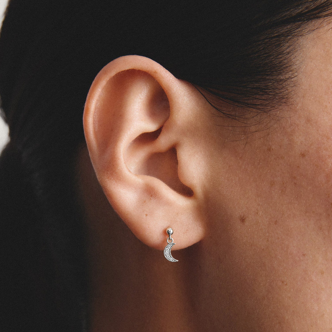 Thomas Sabo Stud earrings moon and star with zirconia TH2374