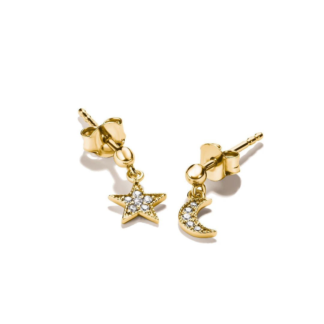 Thomas Sabo Stud earrings moon and star with zirconia Th2374MY