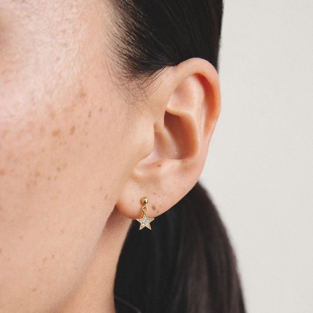 Thomas Sabo Stud earrings moon and star with zirconia Th2374MY