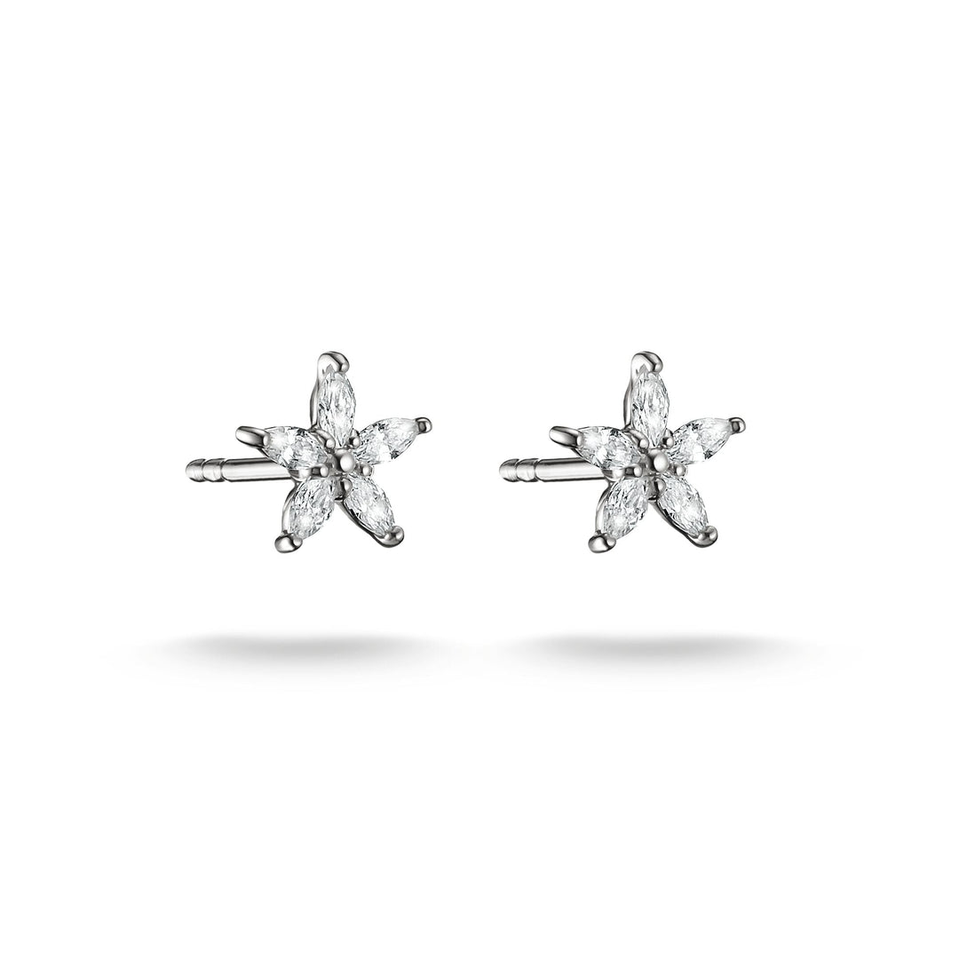 Thomas Sabo Stud earrings flower with zirconia TH2376