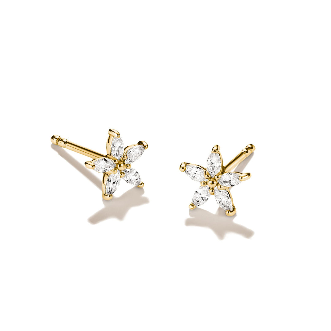 Thomas Sabo Stud earrings flower with zirconia TH2376MY