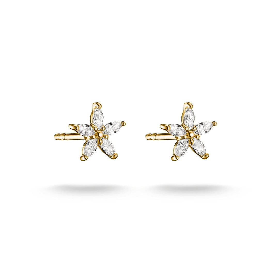 Thomas Sabo Stud earrings flower with zirconia TH2376MY
