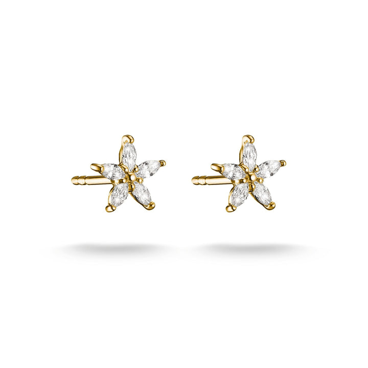 Thomas Sabo Stud earrings flower with zirconia TH2376MY